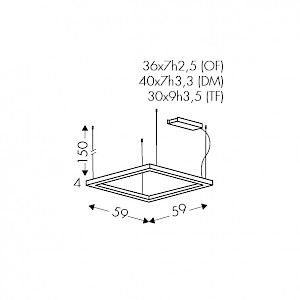 dimensioni lampadario Edge